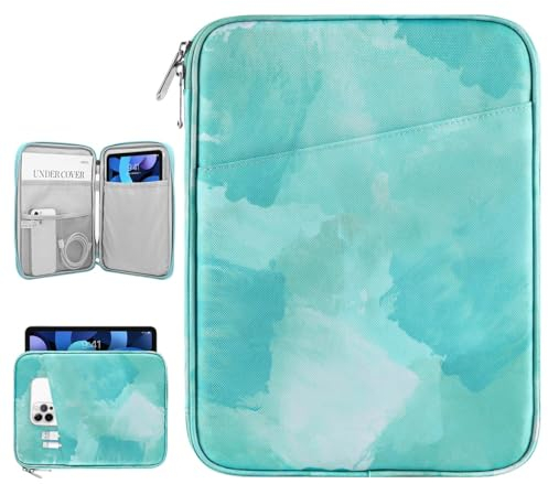 Dadanism 9-11 Custodia Protettiva Borsa Tablet Per iPad 10a Gen 10,9, iPad (A16) 11, iPad Pro 11, iPad Air 11, iPad 9/8/7a Gen 10,2, iPad Air 5/4, Galaxy Tab A9+ 11, Tab M11 11,VerdeSaleMarino