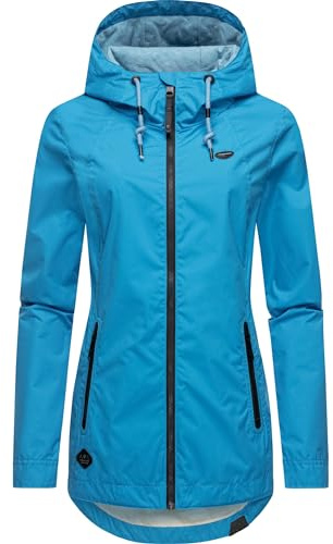 Ragwear Damen Übergangsjacke leichte Jacke Kurzmantel wasserdicht mit verstellbarer Kapuze Zuzka Intl XS-6XL