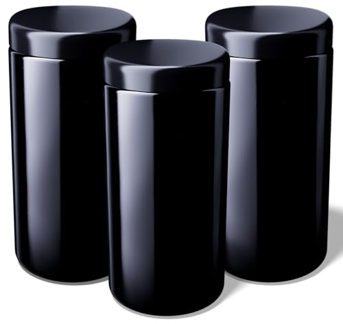 Naturezon MIRON Saturn 3x1000ml Weithalsdose - SM120017-204 inkl. Deckel EGA39A1A001-200 und Siegel im 3er Set - UV-Glas, luftdicht, geruchsneutral, Aufbewahrungsbehälter, UV-Schutz, Vorratsdose