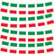 Bandierine con bandiera dell'Italia da 10 m con 30 bandiere per decorazioni Oly 2024, bandierine italiane per Oly 2024, per interni ed esterni euro partite di calcio eventi sportivi, decorazioni per