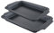 WOPPLXY 2 PCS Marble Roasting Tin, 36CM 40CM Roasting Tray for Oven, Non-Stick Carbon Steel Square Baking Tray