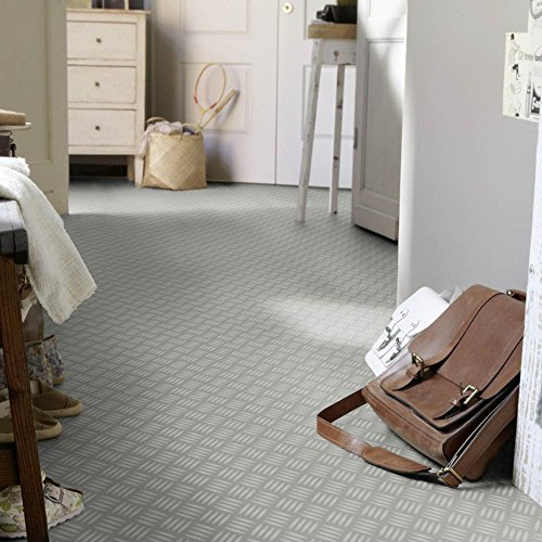livingfloor® PVC Bodenbelag Retro Riffelblechoptik Grau 4m Breite, Länge variabel Meterware, Größe (Länge x Breite):Muster