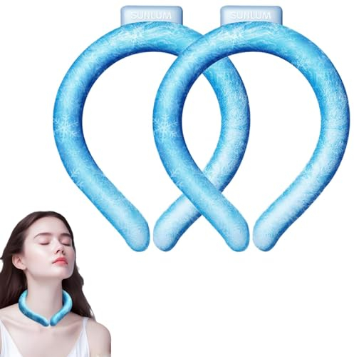 Toseky Ice Neck Ring, Wearable Neck Cooling Tube, Neck Cooling Wraps, Neck Cooler Ice Cold Ring for Outdoor Indoor Use in