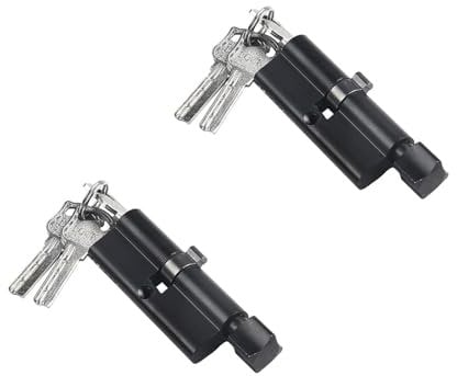 BBTISG 2 Pezzi Cilindri per Porte in Legno, 70mm Universale Serratura Cilindro di Sicurezza Alluminio Cilindro Serratura Universale Piccolo per Serratura con Chiave Uguale