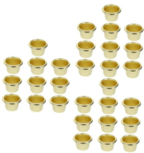 PRETYZOOM 30 STK Kerzenbecher aus Metall Kerzenhalter als Mittelstück Teelicht für den einzug Home Decor Spitzkerzen Kegelkerzenhalter Garten kerzenhalter Mini-Kerzenbecher Eisen