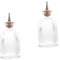 Amosfun Lot De 2 Carafes À Absinthe Élégantes En Verre De 90 Ml Avec Couvercle Pour Cocktails Bar Maison