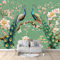 Grün Vliestapete Pfau Im Orientalischen Stil Muster Design Fototapete 400 x 280 cm Moderne Luxus tapete für Wohnzimmer Schlafzimmer Küche und Restaurant Wandbilder Wandtapete