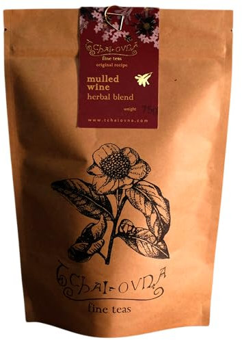 Tchai-Ovna - Mulled Wine Tea | Inspired by Czech Family Recipe | Ethically Sourced Spices | Rich, Balanced Flavours | 3g Serves 1 Teapot | Perfect for Cozy Moments and Festive | 75g