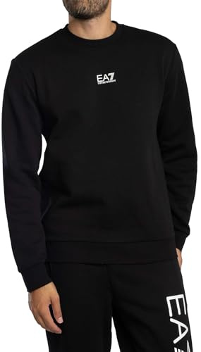 EA7 Herren Felpa Core Sweatshirt, Black, XXL