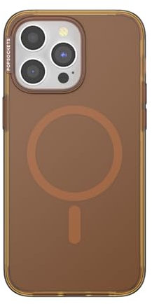 PopSockets iPhone 15 Pro Max Case Compatible with MagSafe, Phone Case for iPhone 15 Pro Max, Wireless Charging Compatible, Case Only - Amber