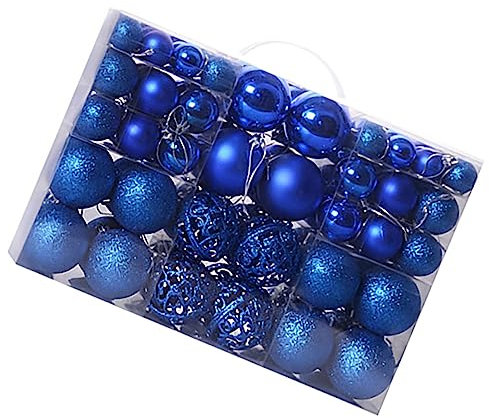 PHENOFICE 100 Stück Weihnachtskugel Dekoration Hohle Weihnachtskugeln Weihnachtsdeko Kugel Weihnachtsbaumkugeln Weihnachtsstrumpffüller 2020 Weihnachtsschmuck Weihnachtsbaum
