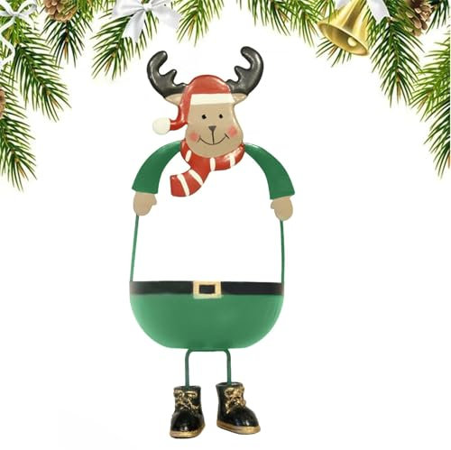 Holiday Candlestick Set, Decorative Wrought Iron Candle Holder, Christmas Candle Stand for Table, Santa Holiday Candlestick, Elk Candlestick Holder for Christmas, Candles for Christmas