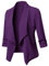 Blazer doublé pour femme - Veste à un bouton - Blazer court pour le travail et le bureau - Blazer décontracté élégant classique formel à manches longues - Costume d'extérieur, violet, L
