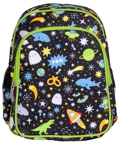 A Little Lovely Company Rucksack | Kinderrucksack Leicht Schultasche Mädchen Jungen Grundschule 4-8 Jahre Rucksack Mädchen Jungen Reisen mit Brustgurt Isolierte Fronttasche, Galaxy, Middelgroot