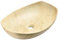 Omeble Waschbecken Oval Keramik - 55 x 40 x 15 cm - Aufsatzwaschbecken für das Badezimmer und Gäste-WC - Sandstein/Travertin Waschschale - Aufsatzbecken - Handwaschbecken -Design - beige