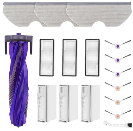 NKCVEZBW Compatible con el Robot Aspirador Narwal Freo X Plus, Cepillo Principal, Filtro HEPA, Almohadillas for fregona, Bolsas for Polvo, Accesorios de Repuesto