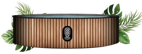 Coco - Piscina Copacabanna - Piscina fuori terra, 250 cm di diametro, 2700 litri, finto legno vero