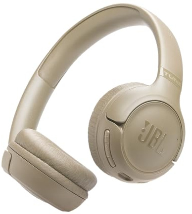 JBL Tune 530 BT Wireless On-Ear Headphones with JBL Pure Bass Sound, Bluetooth 6.0, Foldable Design and 76-Hour Battery Life, Google Fast Pair/Microsoft Swift Pair, Beige