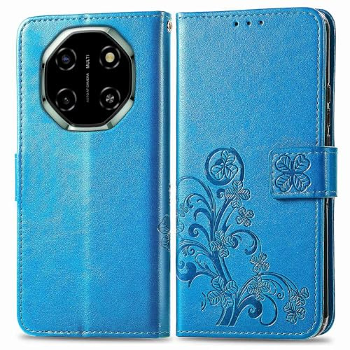 RankOne Coque en Cuir pour Smartphone, Compatible with Blackview Shark 6 5G (6.88 inches), Étui Portefeuille avec 3 Emplacements pour Cartes 1 Poche à Monnaie - Bleu