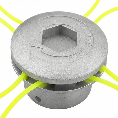 Cabezal Desbrozadora Universal, Cabezal de Corte de Aluminio, Cortacesped de Aluminio Universal, Cortacésped, para Desbrozadora de Césped
