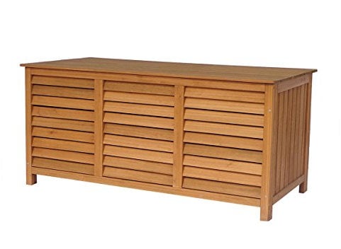 Coffre de Jardin en Bois Macao - 130 x 64 x 60 cm - Marron