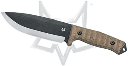 Fox Knives Outdoormesser „Bushman“ rostfreier Stahl D2 Griffbeschalung Canvas Micarta Art. FX-609 OD