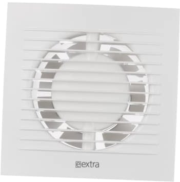 EUROPLAST Ø 125mm Bad-Lüfter mit Feuchtesensor und Timer - Leise Ventilator - Kunststoff - Weiß