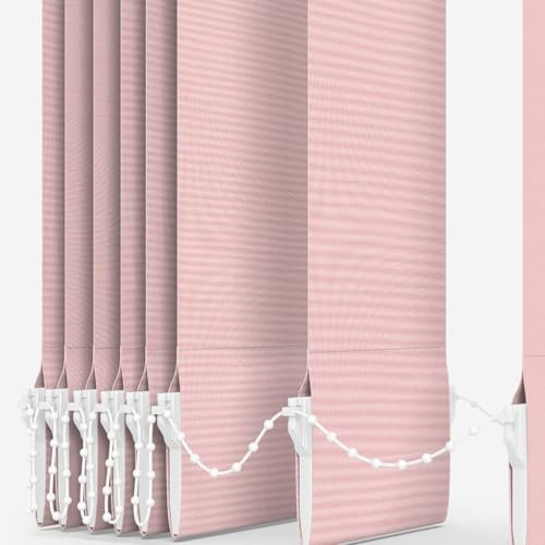 MADE TO MEASURE VERTICAL BLIND REPLACEMENT SLATS LOUVRES by Homesmart Blinds 89mm 3.5 HUGE CHOICE OF FABRICS (Baby Pink, Made To Measure)
