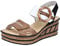Rieker Gift Womens Wedge Heel Sandals 6.5/40 Beige Combi