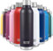 Polar Gear Stainless Steel Water Bottle - 500ml Vacuum Insulated Metal Water Bottle, Double Wall, Leakproof Drinks Bottle - 12H Hot, 24H Cold - Perfect for Work, Travel, Sports, Gym (Black)