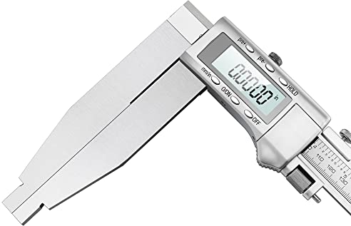 Mxmoonfree 20 Inch Digital Caliper Long Jaw Caliper with 6 Jaw Depth Calipers Measuring Tool All-Metal Frame Large LCD Screen 0.0005/ 0.01mm Resolution (20/ 500mm)