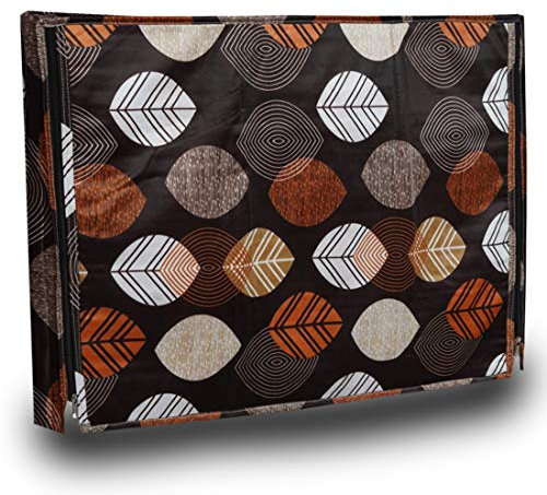 KANUSHI INDUSTRIES® LED/LCD Television Cover for 32 Inches LED/LCD With Stainless Steel Zip Lock ( All Brands & Models)(VAR-LED-32-COVER) (VAR-LED-32-LONG-LEAVES-BROWN)