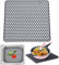 LONGFITE Almohadilla Protectora de Silicona para Desagüe del Fregadero, Alfombrilla Grande para Secar Platos, Protector de Encimera, 12.8 por 12.8 (Gris)