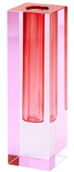 Gift Company Vase Sari, Dekovase, Blumenvase, Kristallglas, Pink, Rot, 17 cm, 1097104013