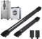 2Pcs Extendable Appliance Furniture Dolly Mobile Roller, Adjustable Washing Machine Moving Roller Wheels, Metal Movable Bracket for Refrigerator Washing Machine Dryers Diswashers Base, Black