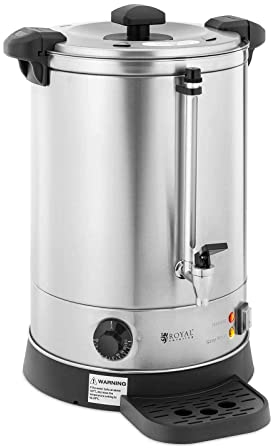Royal Catering RC-WBDW14 Kettle 13.5 L 2500 W Drip Tray Kettle Stainless Steel Mulled Wine Cooker Hot Water Heater Hot Drink Dispenser