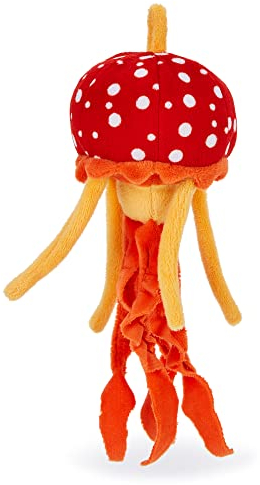 Zappi Co Weich gefülltes Kuscheltier für Kinder Qualle (Rot/Orange) Plüschtier (18-20 cm) Safari-Tiere Kollektion Plüschteddy Neugeborenes erstes Kind