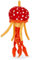 Zappi Co Weich gefülltes Kuscheltier für Kinder Qualle (Rot/Orange) Plüschtier (18-20 cm) Safari-Tiere Kollektion Plüschteddy Neugeborenes erstes Kind
