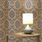 WTD 2419 Baroque Samuel M1-No.2419 Papier peint intissé Motif baroque Bleu/marron