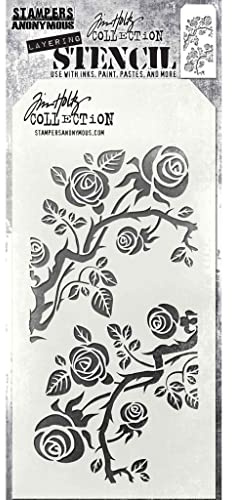 Tim Holtz Layered Stencil 4.125X8.5-Thorned