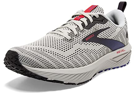 BROOKS Men's Revel 6 Sneaker, Dawn Blue/Cayenne/Nine Iron, 7 UK
