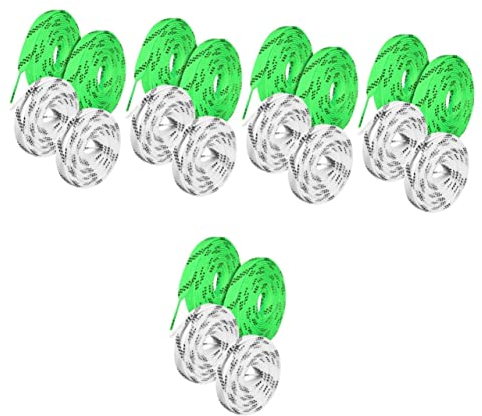 CLISPEED 10 Paar Schnürsenkel Schlittschuhzubehör Lässige Schuhbindung Hockeybedarf Riemen Für Hockey-Sportschuhe Zubehör Für Eishockeyschuhe Schuhablage Trainingszubehör Muster Polyester