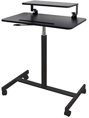 POCHY Beweglicher Überbetttisch, Rollen, Verstellbarer Aufzug, mobiler Laptop-Tisch, Pflegegestell, Sofa, Nachttisch, Schlafzimmer, Stehpult