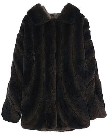 OFTBUY Chaqueta de invierno para mujer, abrigo de piel auténtica, abrigo de piel de conejo Rex Natural, capucha gruesa y cálida, ropa de calle, moda holgada