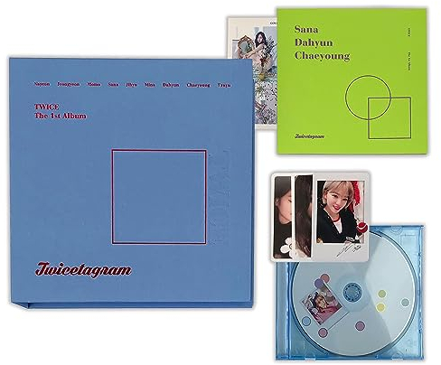 TWICE - 1st Album [TWICETAGRAM] (C Ver.) CD + Booklet + Cover Sticker + Photocards + Jewel Case + 2 Pin Button Badges