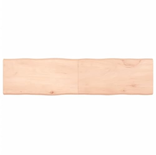 vidaXL Tischplatte, Holzplatte für Tisch Esstisch Couchtisch, Massivholzplatte Handgefertigt mit Baumkante, Ersatztischplatte Scharnierdesign, 160x40x(2-6) cm Massivholz Unbehandelt