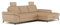 Cavadore Ecksofa Castiel mit Federkern / Eckcouch mit großem Longchair, Sitztiefenverstellung, Kopfstützen und mattschwarzen Metallfüßen / 301 x 89-114 x 176 / Echtleder, Beige