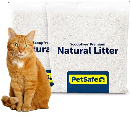 PetSafe ScoopFree Premium Natural Cat Litter - Eco-Friendly Long-Lasting Litter - High Absorbency & Low-Tracking Design - Non-Clumping Pebbles - 4.2 lb Bag - 2 Pack