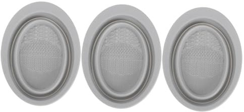 POPETPOP 3pcs Makeup Brush Scrubber Cosmetic Brush Cleaner Washing Tray Cleaning Mat