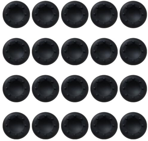 JRSHOME 20 tappi in silicone per joystick analogico per controller PS4, PS3, Xbox One, Xbox 360, PS2, colore: nero